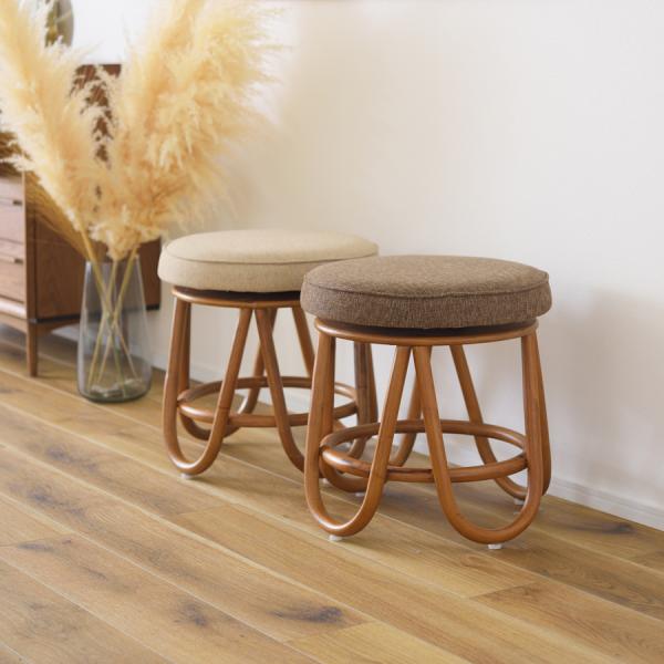 スツール 回転 回転式チェア 椅子 腰掛け チェアー 脚置き オットマン 玄関 リビング 北欧 ナチュラル カントリー系 シンプル 脚 木製 かわいい シルエット