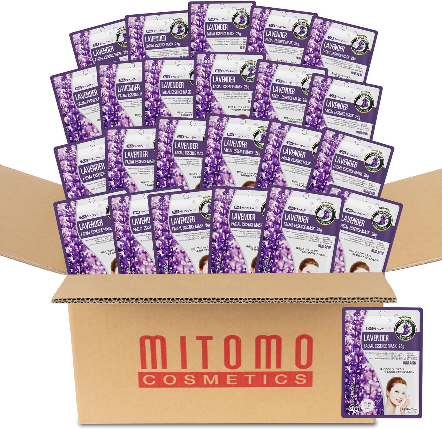 ラベンダー 美肌 バランス シートマスク/800枚x1セット＝800枚/美容液/スキンケア 潤いマスクパック[MTSS00516-D-4x080]