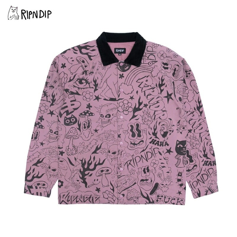 リップンディップ We Don t Care Coaches JacketMauveコーチ ジャケット アウター 男性用 メンズ [AA]