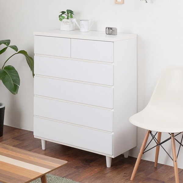 チェスト 5段 洋タンス 北欧風 ハイチェスト 幅80cm 白家具 脚付 ホワイト 整理タンス 衣類収納 引き出し ハイタンス 完成品 国産 たんす 日本製 白 衣装ケース シンプル