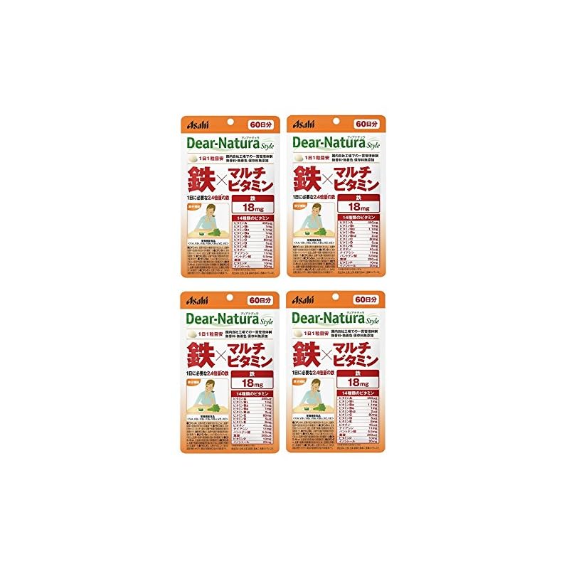 【即納】【まとめ買い】ディアナチュラスタイル 鉄×マルチビタミン60粒(60日)×4個