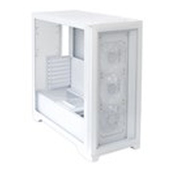 ツールレス設計 最大430mmGPU搭載可能 ARGB LED ATXミドルタワーPCケース ホワイト OWL-PC4502-WH