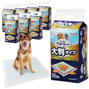 サイズ：10枚×8袋セット アイリスオーヤマ ペットシーツ 薄型 多頭飼い 小型犬 超大判サイズ 1