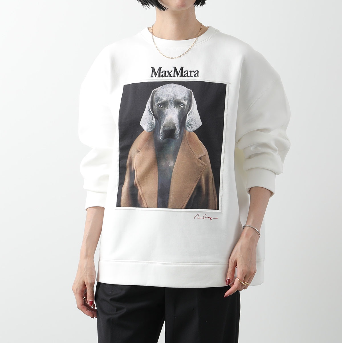 MAX MARA マックスマーラ トレーナー BACCO バッコ レディース 長袖 スウェット ロゴ刺繍 クルーネック カラー2色