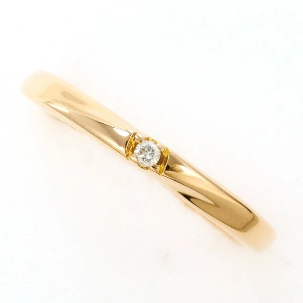 4℃ リング 5.5号 ダイヤ ピンクトルマリン 中古