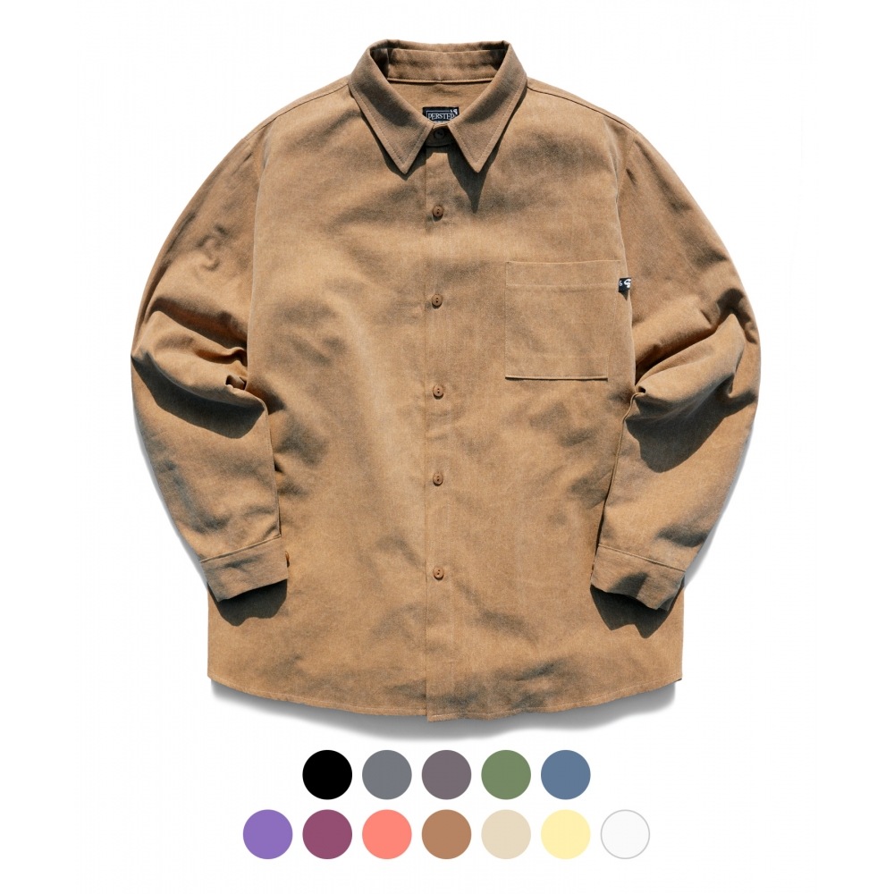 PERSTEP ピグメント ルーズフィットシャツ ブラウン SMLS4058 7,563円