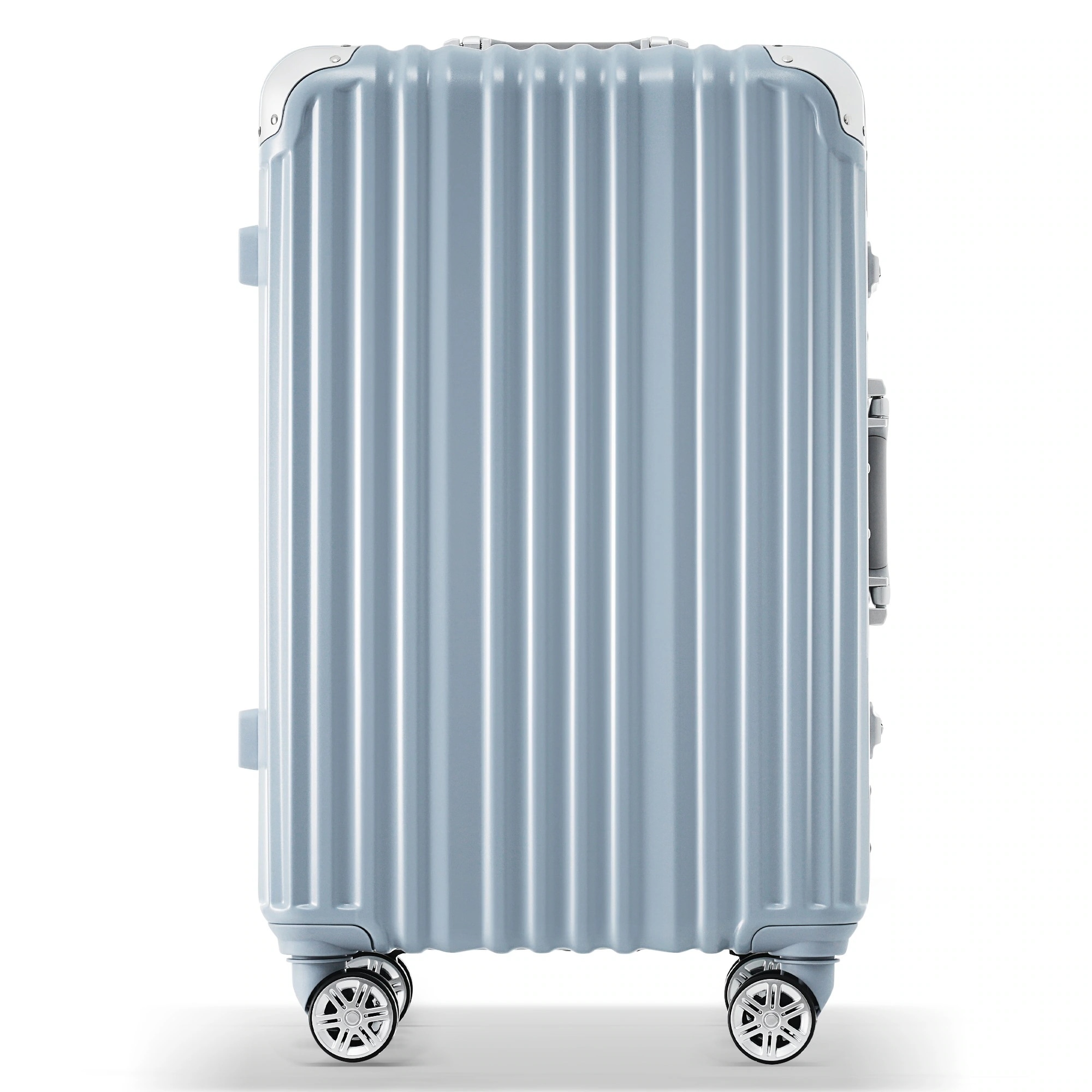 スーツケース Mサイズ アルミ ストッパー付き USBポート カップホルダー キャリーケース キャリーバッグ アルミフレーム 3日~7日 大容量 超軽量 軽い おしゃれ かわいいダブルキャスター 中型