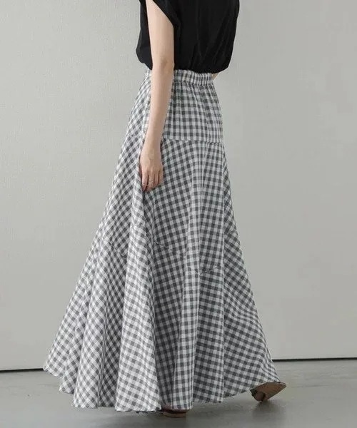 マキシスカート新しい日系ハーフスカートこうし簡単なハイウエストA字スカート網紅女装スカートの裾ハーフスカート
