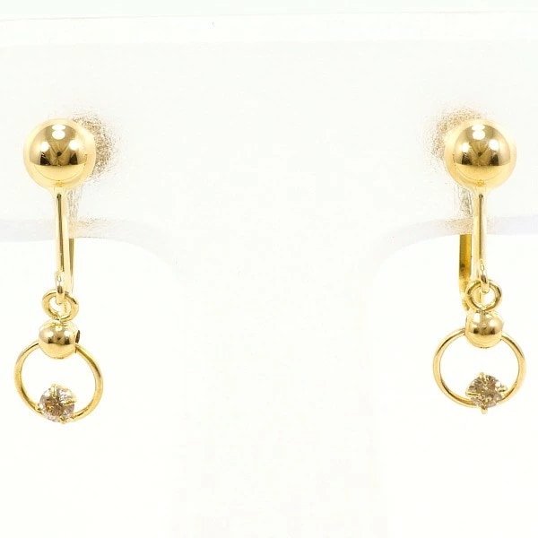 K18 18金 YG イヤリング ダイヤ ジュエリー 中古