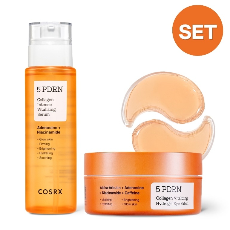 【SET】 5 PDRN コラーゲンインテンスバイタライジングセラム 100ml + 5 PDRN コラーゲンバイタライジングハイドロゲルアイパッチ 60枚