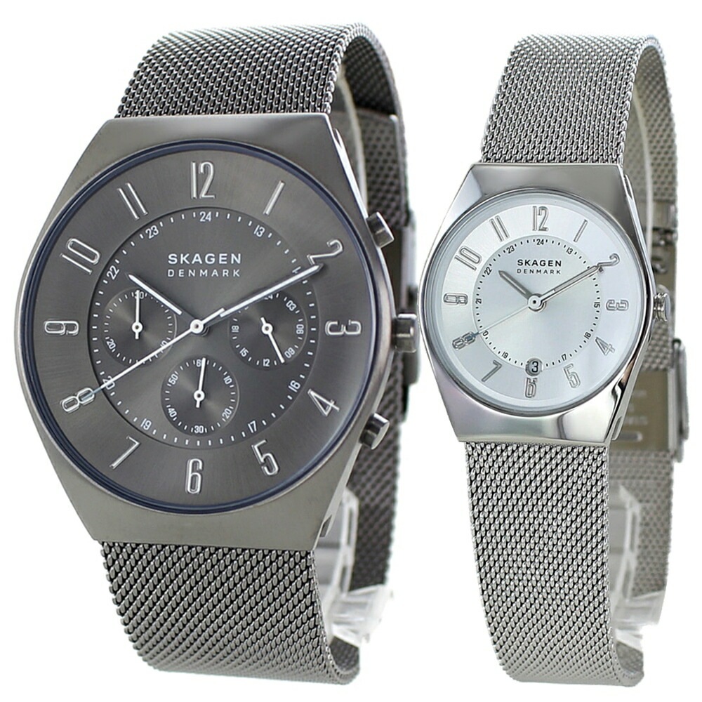 スカーゲン ペアウォッチ シンプル 腕時計 手表 サプライズ お揃いブランド SDGs 再生ステンレス カッコいい お洒落 メンズ レディース スリム メッシュベルト 贈り物 ペア腕時計 ポイント消化
