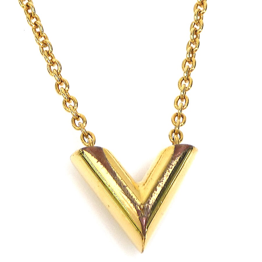 ルイ ヴィトン LOUIS VUITTON ネックレス エセンシャルV メタル ゴールド レディース M61083 56704i