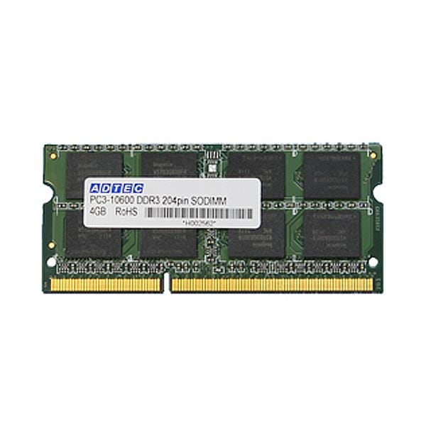 （まとめ）アドテック DDR3 1066MHzPC3-8500 204Pin SO-DIMM 2GB2枚組 ADS8500N-2GW 1箱3セット