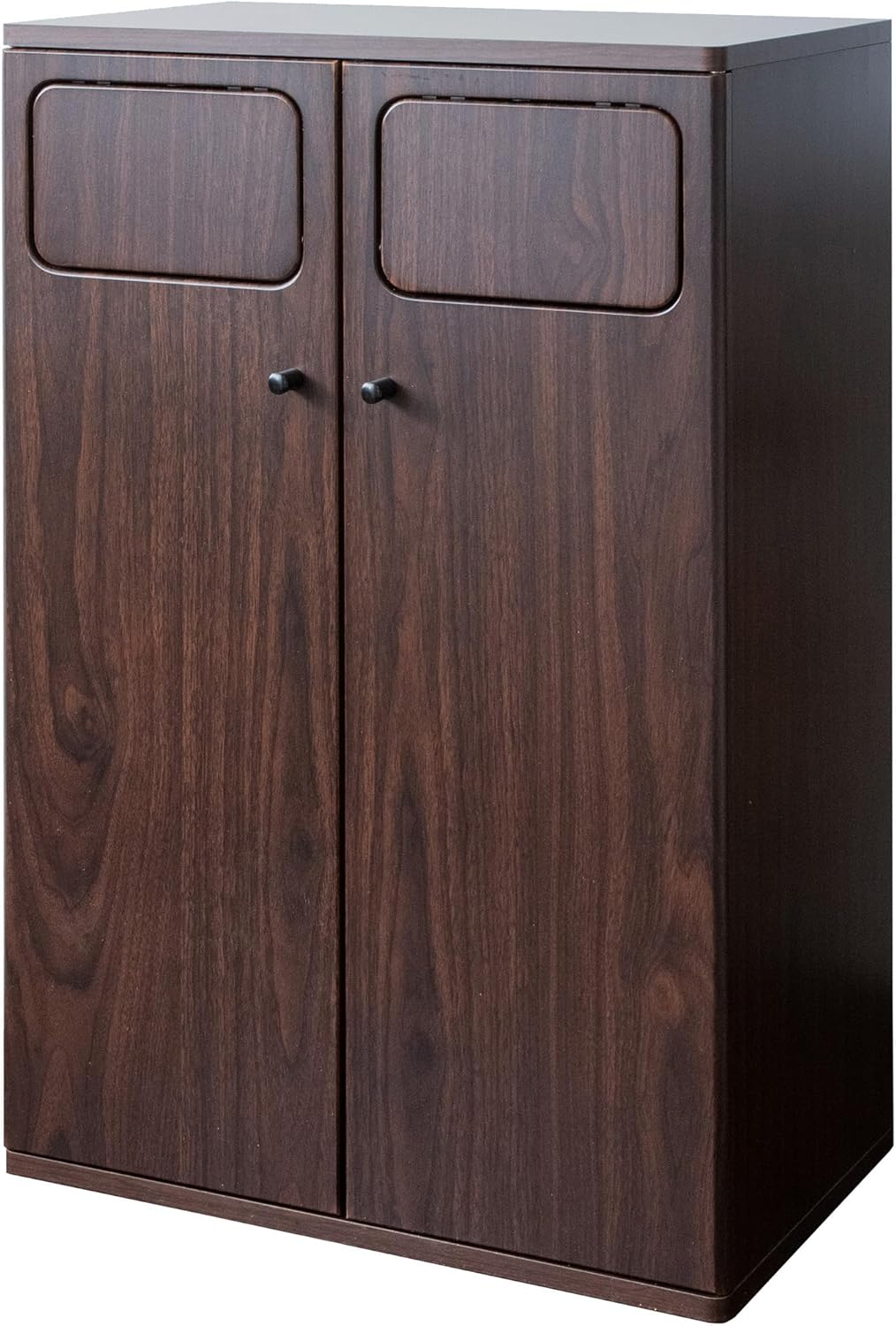 宮武製作所 ダブルダストボックス 分別できる2連タイプ 木目調 45Lx2対応 幅50x奥30x高さ80cm DB-802R BR ブラウン