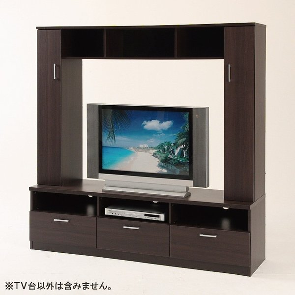 壁面ユニット ＴＶ台 幅160cm リビングボード 両袖収納 引出し テレビ台 テレビボード