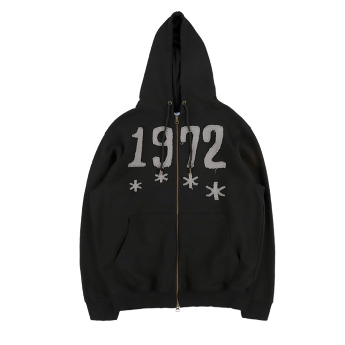 【THE COLDEST MOMENT】TCM at hooded zipup BLACK☆大人気☆ THE COLDEST MOMEN TCM at hooded zip-up BLACK