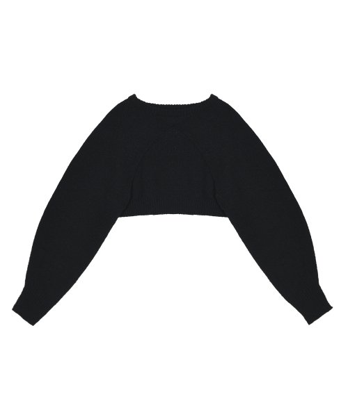 ROUNDTRICOT Bookle Bolero Knitwear - Black