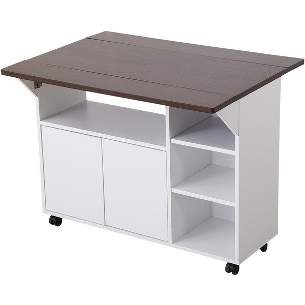 ホームテイスト HT-CH90 バタフライタイプのキッチンワゴン Chane-シャーネ- ブラウン メーカー直送