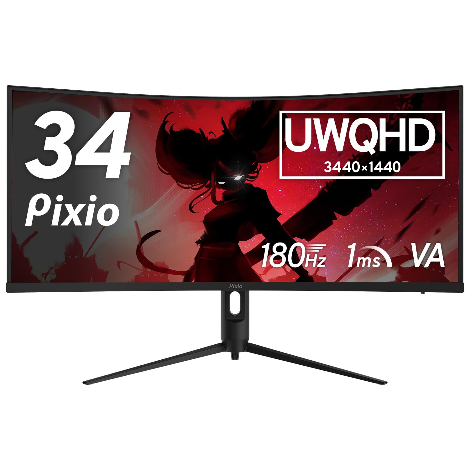 Pixio PXC348C NEO ゲーミングモニター 湾曲 34インチ 180Hz UWQHD Fast VA Type-C ワイドモニター ピクシオ