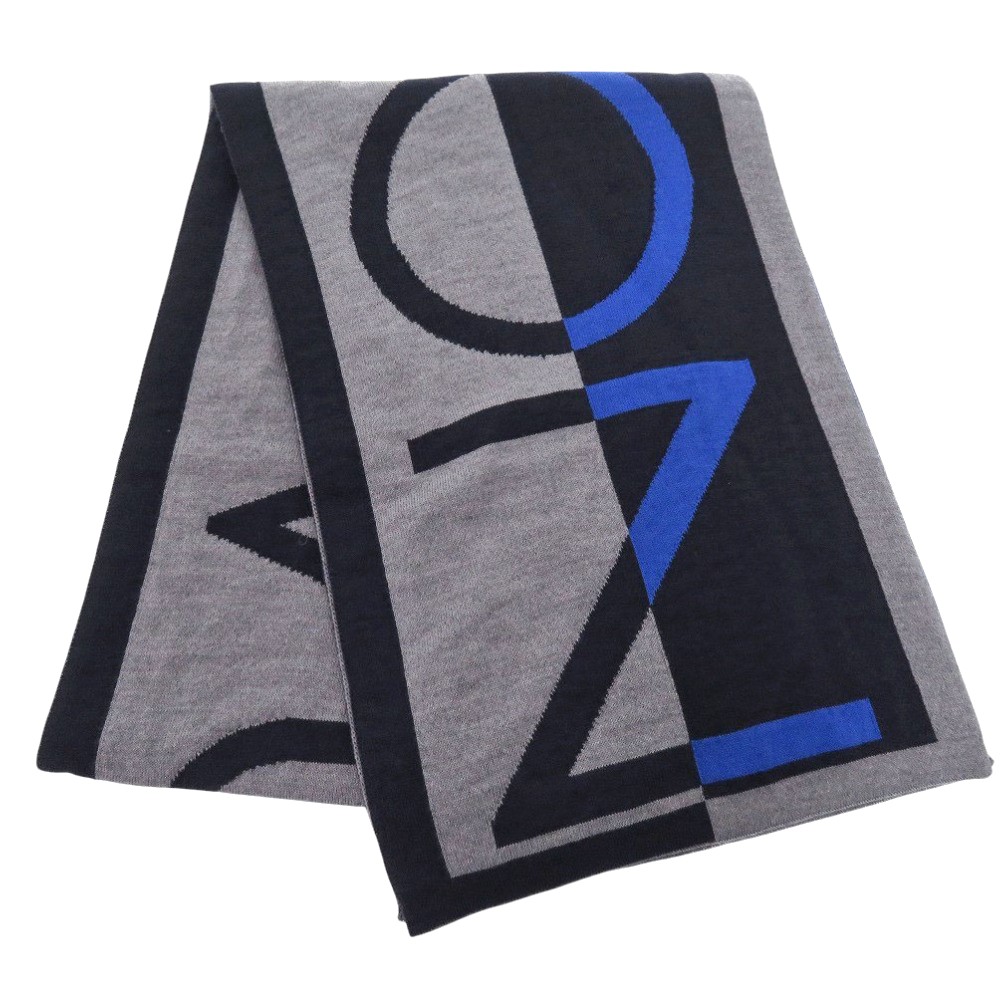 新品同様 エシャルプLVホライゾン M71240 マフラー ウール ネイビー LV 1375【中古】 ユニセックス