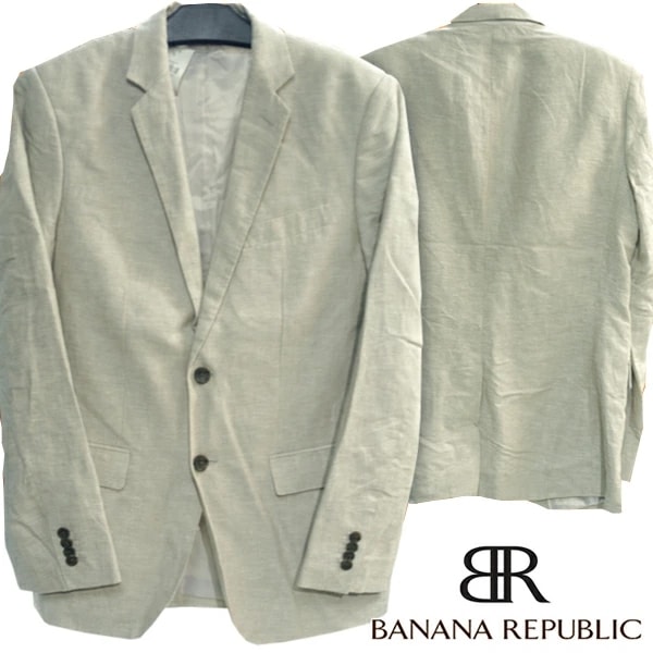 バナナリパブリック BANANA REPUBLIC メンズ リネン テーラード ジャケット ベージュ バナリパ バナナ リパブリック アメカジ ブランド ファッション インポート カジュアル ヴィンテ