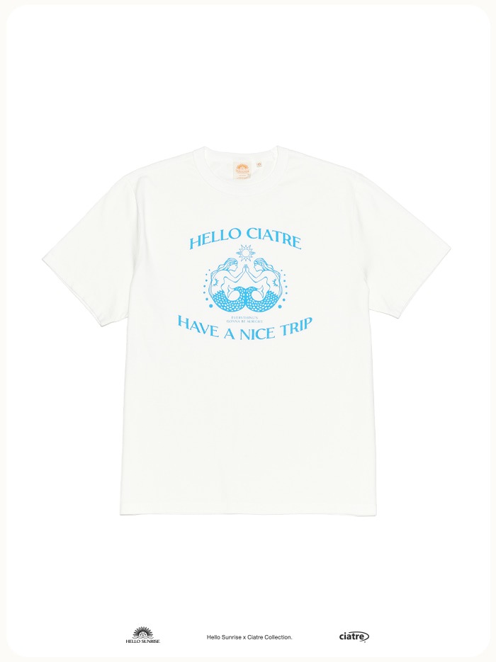 HELLO SUNRISE Mermaid Tee Off White