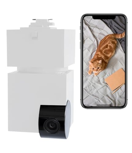 エジソンスマート ダクトレール用の見守りカメ ラ CUBE ダクトレール変換プラグセット (ホワイト) Alexa対応 双方向音声 モーション検知 録画機能あり 防犯 屋内 DWC-CUBEWH/DW