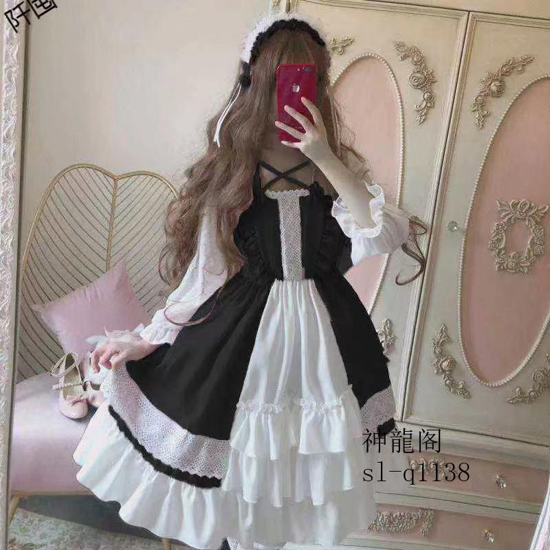 ロリータドレス キャミソール裾 お姫様ドレス文化祭 イベント ハロウィン コスプレ衣装 仮装 変装ワンピースJSK ゴシック＆ロリータ Lolita