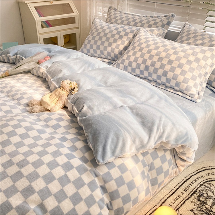 韓国ファッション 肌にやさしい 厚手 ぬいぐるみ 枕カバー セット 暖かい キルトカバー シーツ