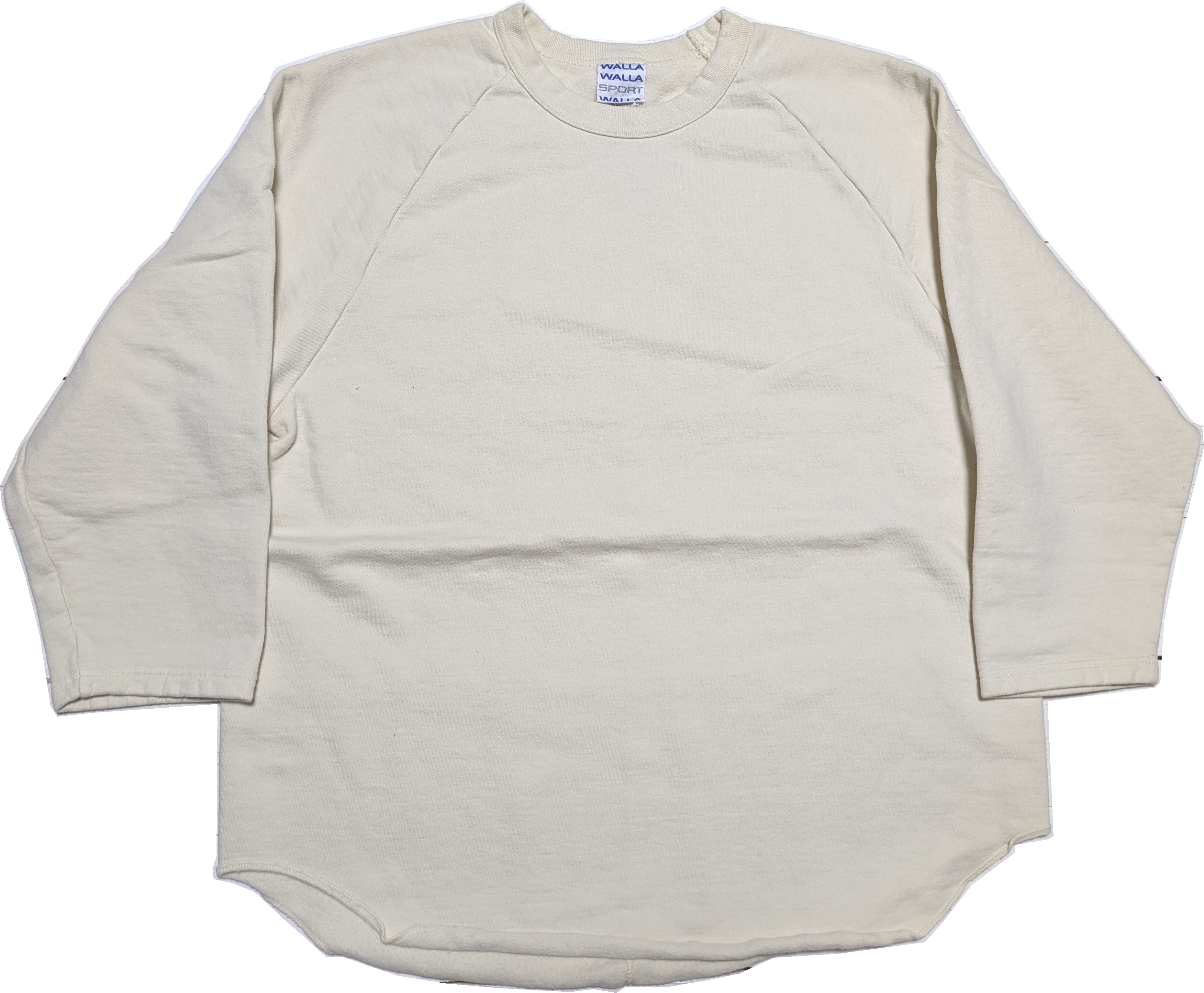 9オンス フリース 3/4 ベースボール スウェット アイボリー メンズ トレーナー 日本製 9oz FLEECE 3/4 SWEAT IVORY WW2-068