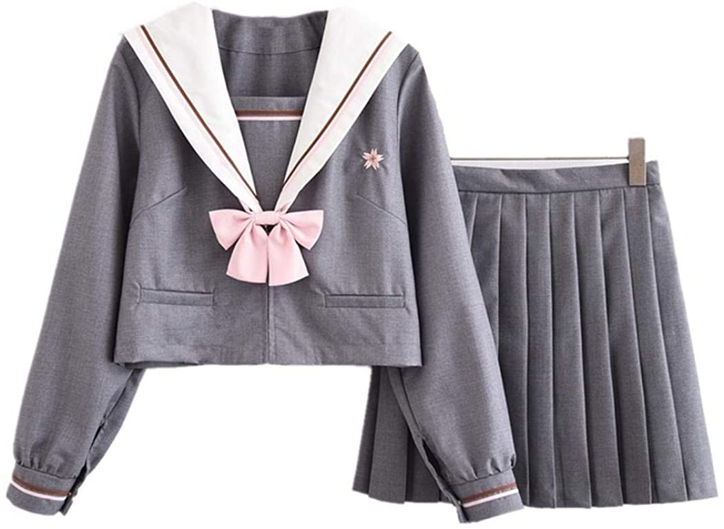 セーラー服 グレー 長袖 半袖 本格制服 女子高校生 学生服 学生 制服 JK制服 コスプレ コスチ