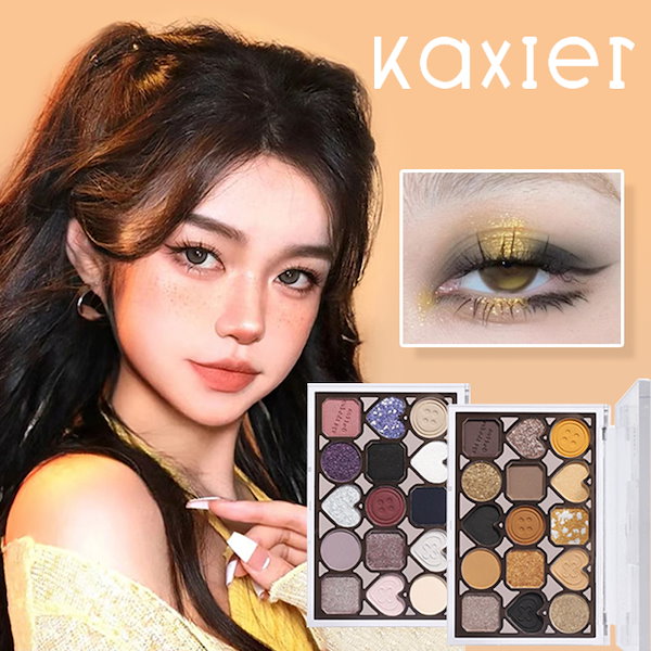 Qoo10] KAXIER アイシャドウ ボタンで留める 15色 ア