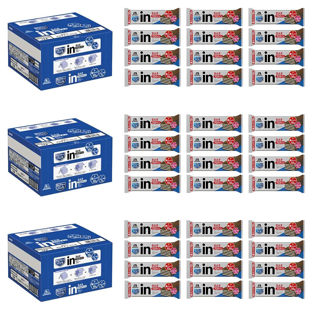 【36個セット】森永 inバー プロテイン ウェハーバニラ 12個入×3セット