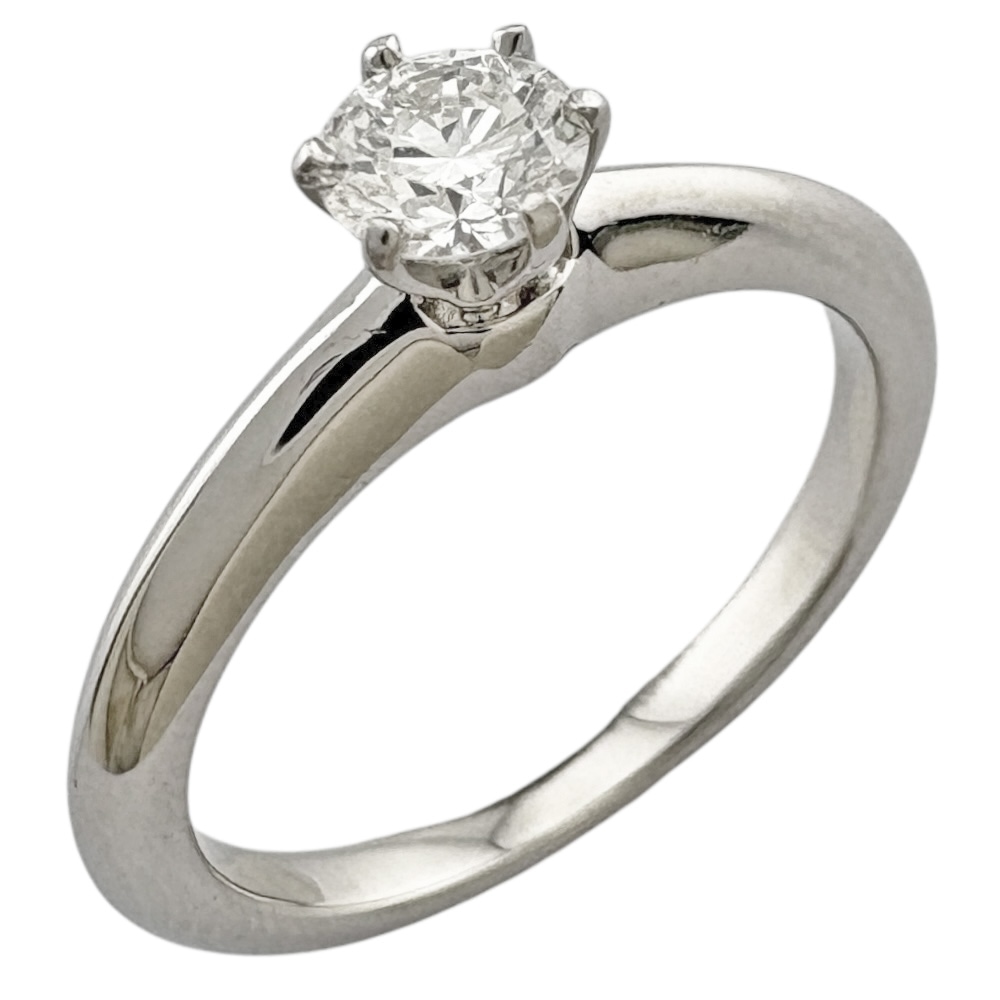 ティファニー ソリティア リング 指輪 8号 Pt950プラチナ ダイヤモンド TIFFANY&Co. 中古 美品