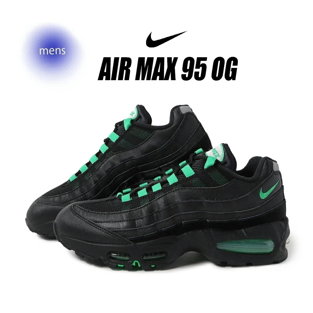 NIKE ナイキ AIR MAX 95 OG エア マックス スニーカー Big Bubble BLACK/GREEN SHOCK ( 97 ブラック 黒 メンズ IB1667-002 )