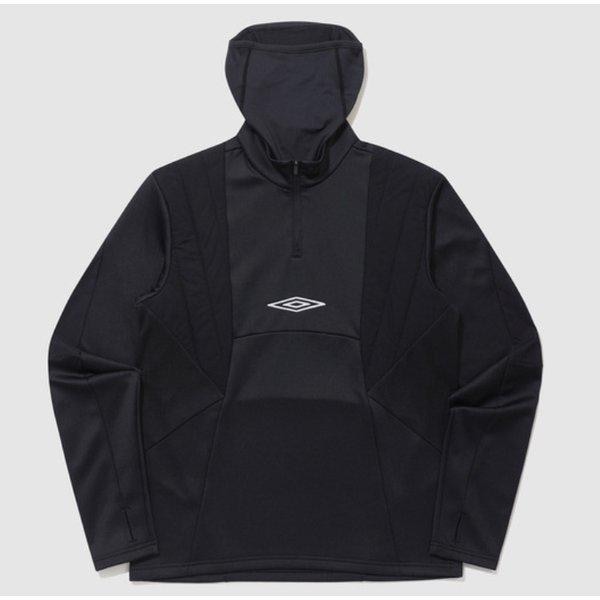 パディングミックスフットボール起毛ハーフジップBB UP421SFSO2 BLK0