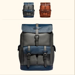 コーチ (COACH) F49543 ハドソン レザー リュックサック バックパック ヘリテージ ABDBM ABダークブラウンマルチ 663