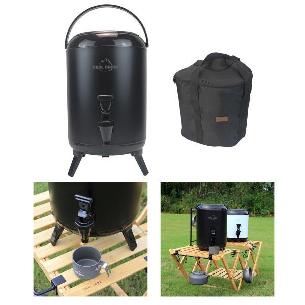 ピクニックブラック8L用PU発泡断熱キャンプバケツダブルレイヤー飲料