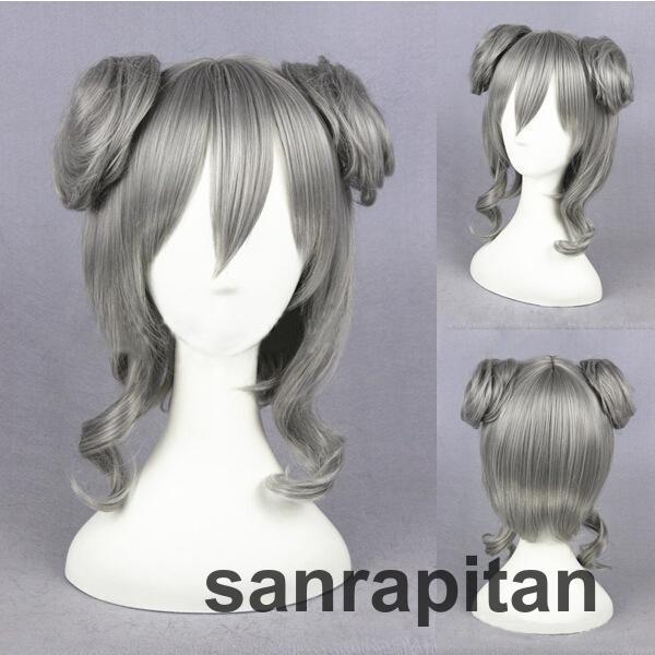 シルバー グレー フルウイッグ ショートヘア ウィッグ かつら アニメ ゲーム キャラクター コスプレ 変装 仮装 イベント フェス オフ会 ハロウィ