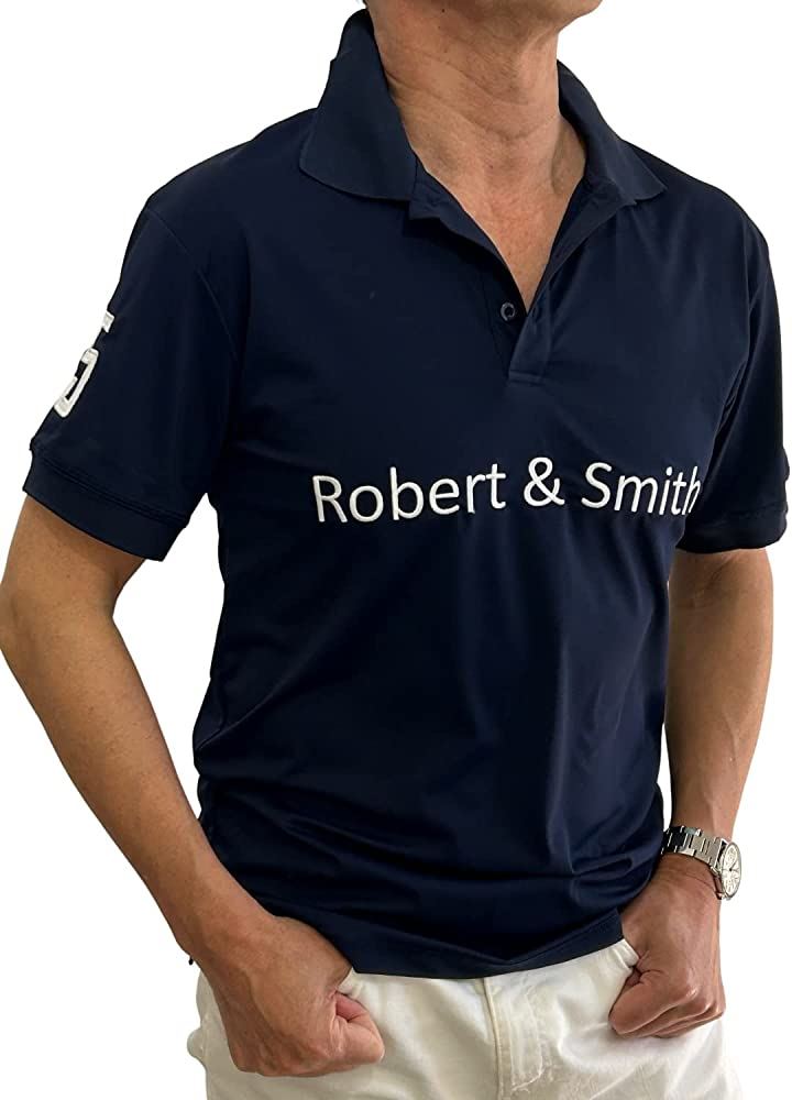 ゴルフ ポロシャツ 機能素材 ストレッチ速乾通気性 ウエア 半袖メンズ( ダークネイビー, M)