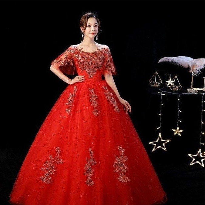 ウエディングドレス ブライダル 安い 可愛い ブライズメイド レース カラードレス 披露宴 プリンセス 花嫁 結婚式