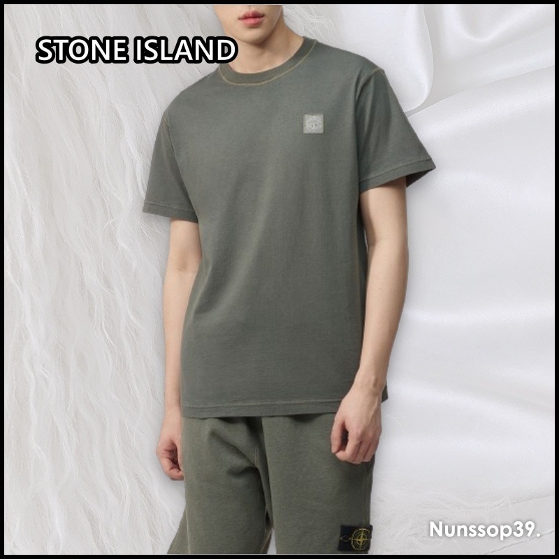 STONE ISLAND ピサト エフェクト ロゴ パッチ Tシャツ