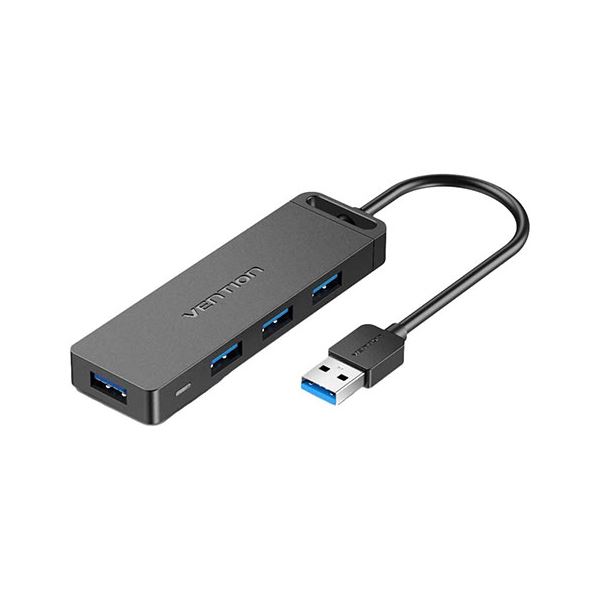 [3セット] VENTION 4-Port USB 3.0 ハブ セルフパワー / バスパワー対応 0.15m ブラック CH-8283X3