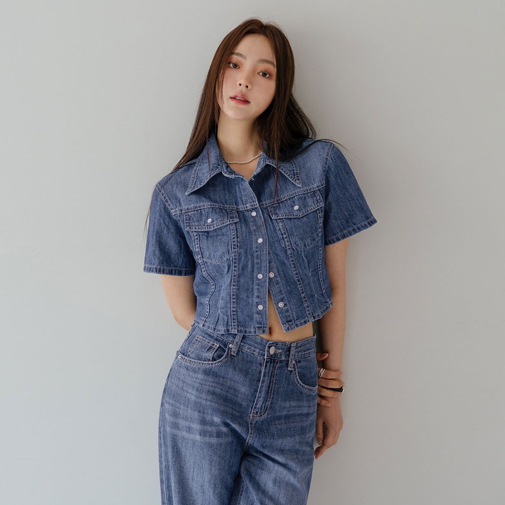 アウトポット半袖デニムシャツ 7,937円