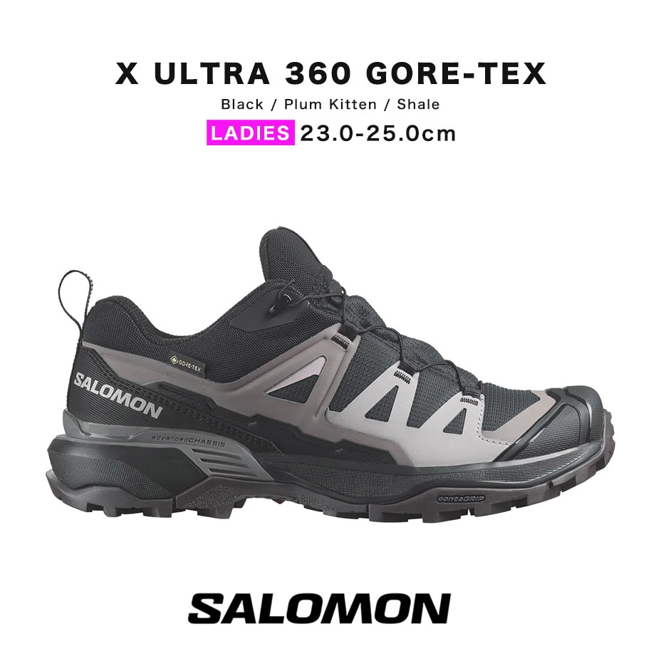 LTRA 360 GORE-TEX L47449200 スニーカー レディース トレイル ゴアテックス アウトドア ランニングシューズ ハイキング ウォーキング レジャー 防水 黒 ブラック