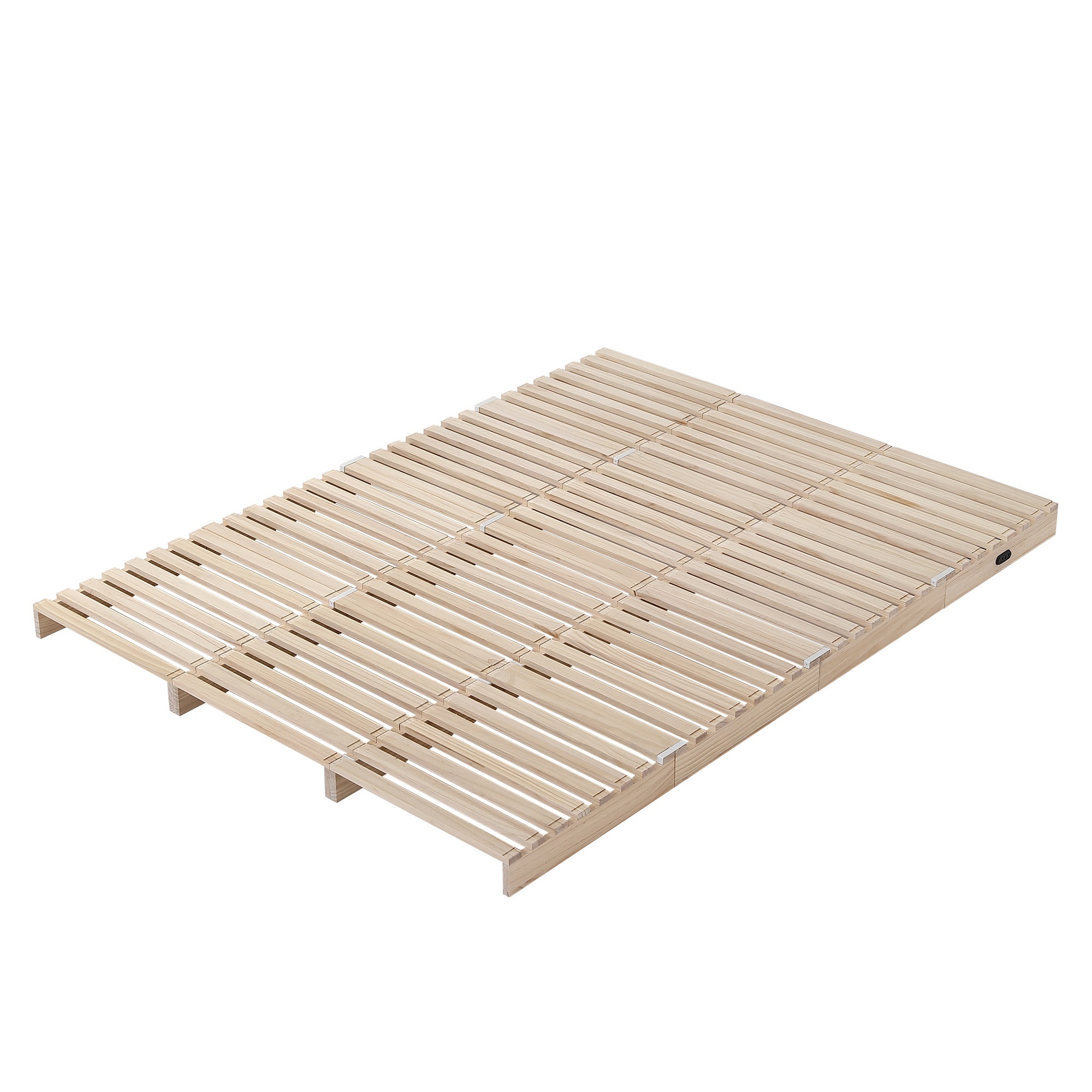 【即日発送】パレットベッド 12枚セット すのこベッド コンセント付き 天然パイン材 ローベッド 50*50cm 組み換え自由 木製 天然木 軽量 ベッド パレット ロータイプ ベッドフレーム