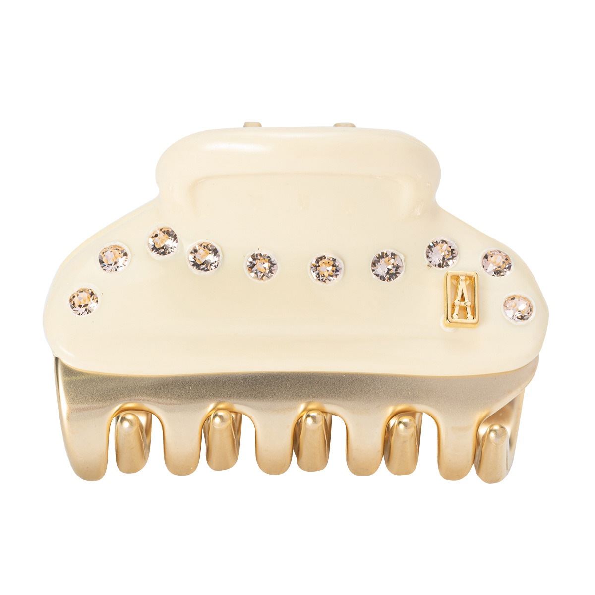 クリップ ICC45 14339-03 IVO I1 PINCE VENDOME 4.5CM ヴァンドーム Sサイズ スワロフスキークリスタル 髪留め レディース ヘアアクセサリー アイボリー