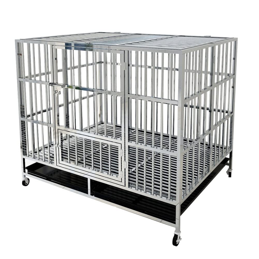 ジ あらゆる種類のペットの犬と猫に適したステンレス製の犬用ケージ大型犬と犬用ケージ 犬小屋 屋外用 (Size : 78*52*60cm)