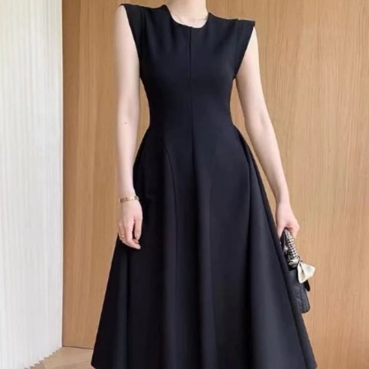 ワンピース 上着 人気 おすすめ おしゃれ お洒落 激安 安い プチプラ 肩出し ノースリーブ ラウンドネック ロングスカート 丸首 無地 ポリエステル 韓国 シンプル きれいめ 大人 lo