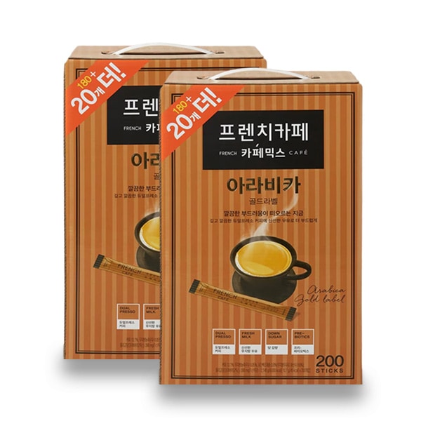 [1+1]フレンチカフェ アラビカ ゴールドラベル コーヒーミックス [10.7g x 200スティック] x 2